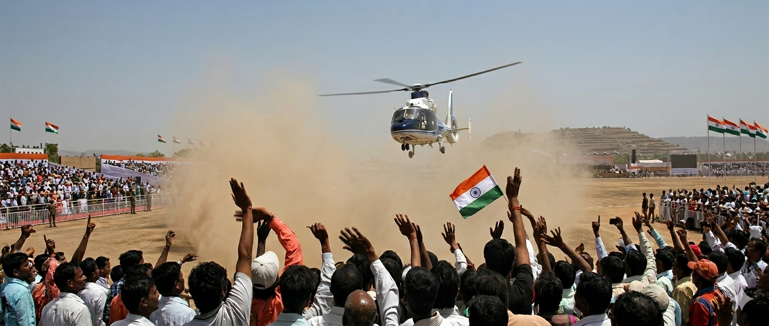 Helicopter charter for Tamil Nadu elections offering fast campaign travel, aerial surveys and rally support across districts with Olympus Jets, Chennai, India.